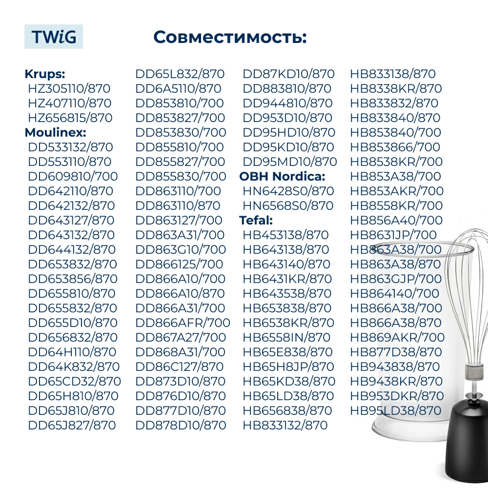 Насадка-венчик для блендера Moulinex MS-650439